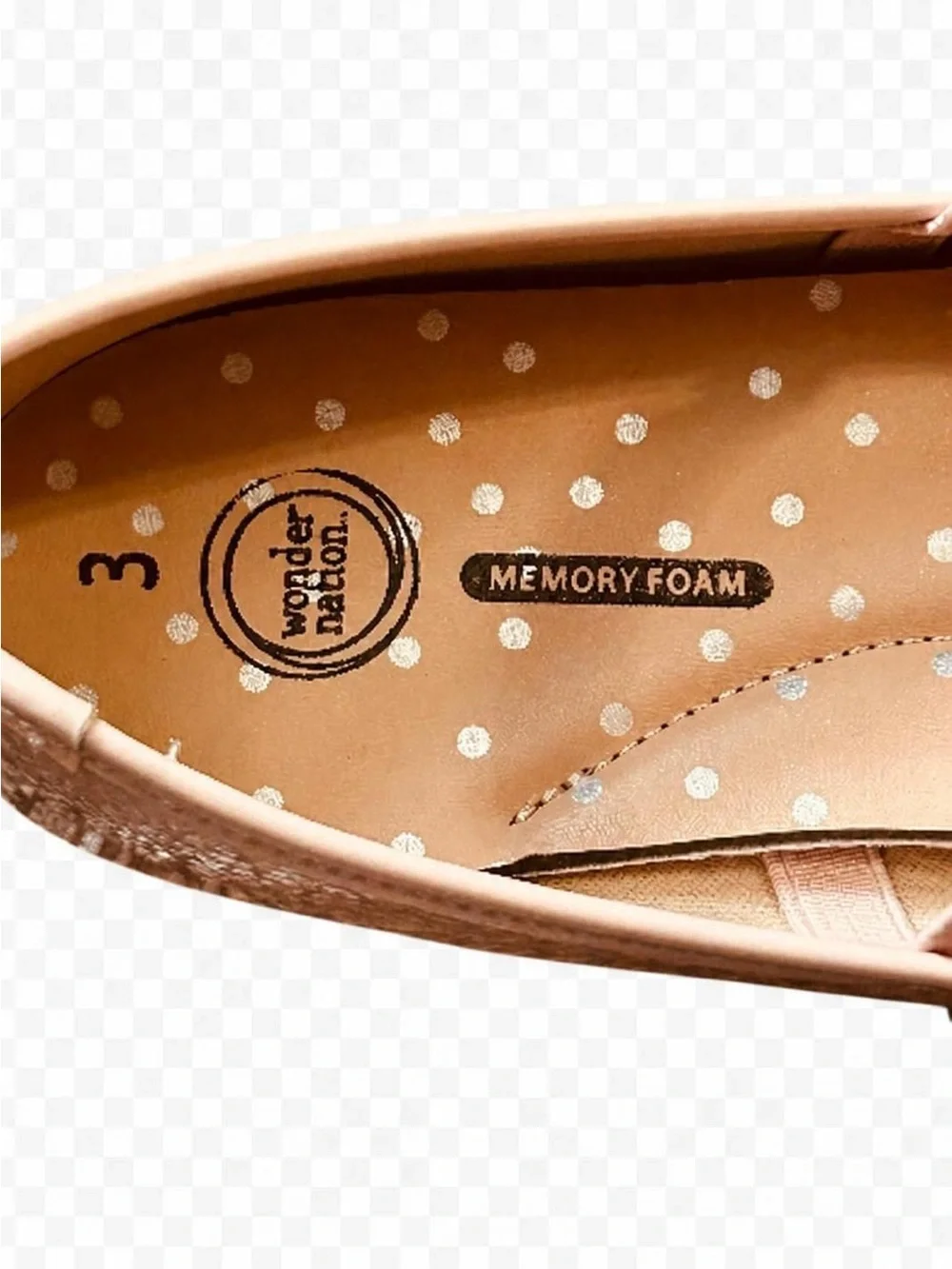 wonder nation Girls' Ballet Flats with Bow - Blush